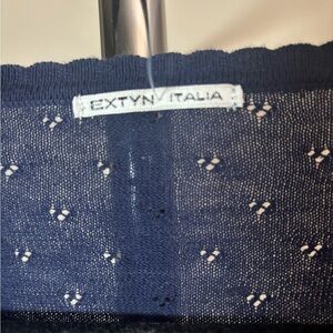 Extyn Italia - Navy Short Sleeve Knit Top